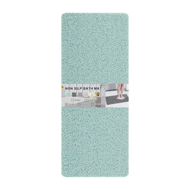 Tapis de bain extra épais et antidérapant bleu 24 po x 27 po
