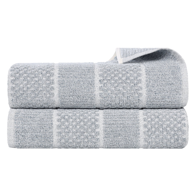Draps de bain en mélange de coton et viscose Naples, Bleu denim