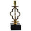 11.42'' Agate/Metal/Crystal Tabletop Candlestick