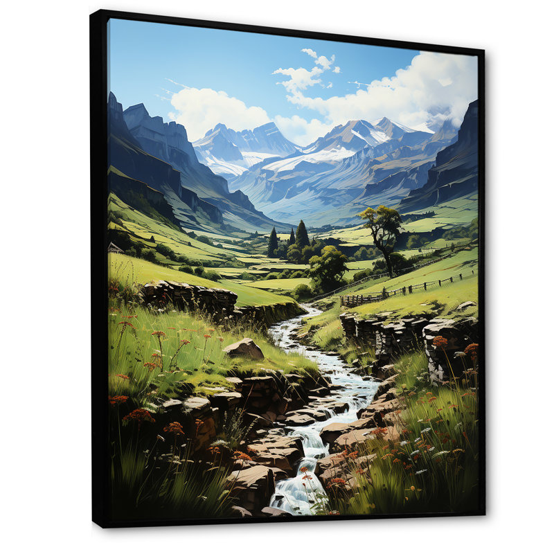 Espagne, vallée d'Ordesa III, impression sur toile, H 20 po x l 12 po x P 1 po, Cadre flottant noir
