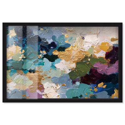 Lapis and Gold II Abstract Art Shadowbox Print by Art Remedy