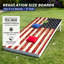 Ensemble de planches de jeu de cornhole en bois 4 x 2 pi GoSports - conception de drapeau américain rustique, comprend 2 planches, 8 sacs à billes, un étui de transport et des règles de jeu-117534977