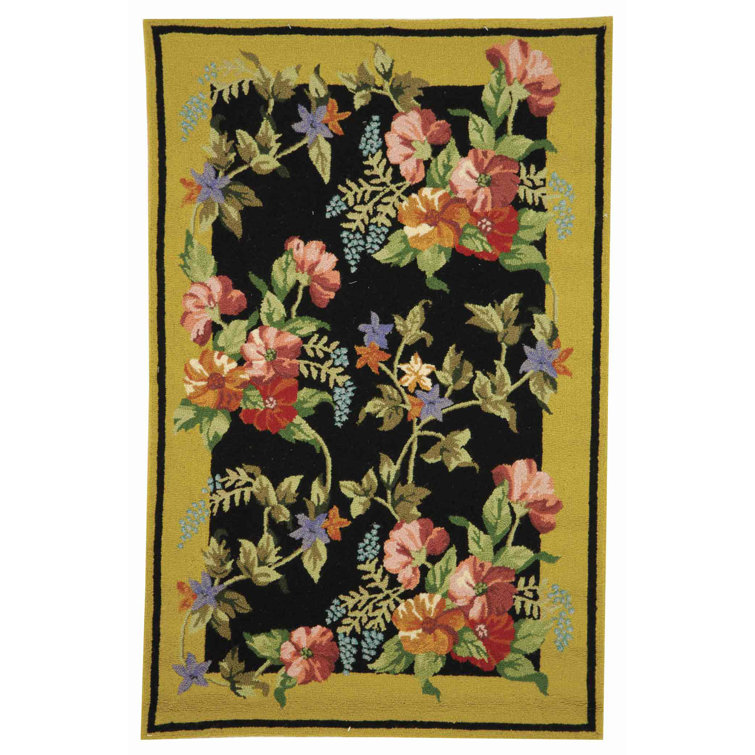 Tapis noir Baytown Garden