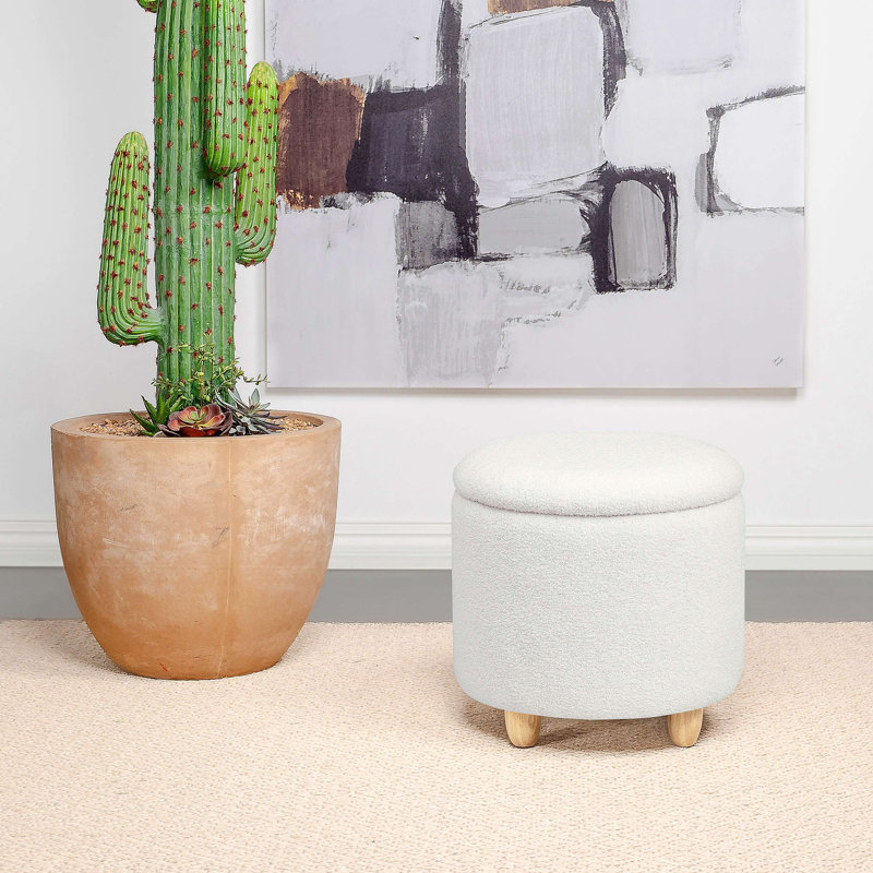 Repose-pieds avec rangement Corvair, Blanc