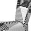 Chaise d'appoint décorative à motifs en velours noir et blanc