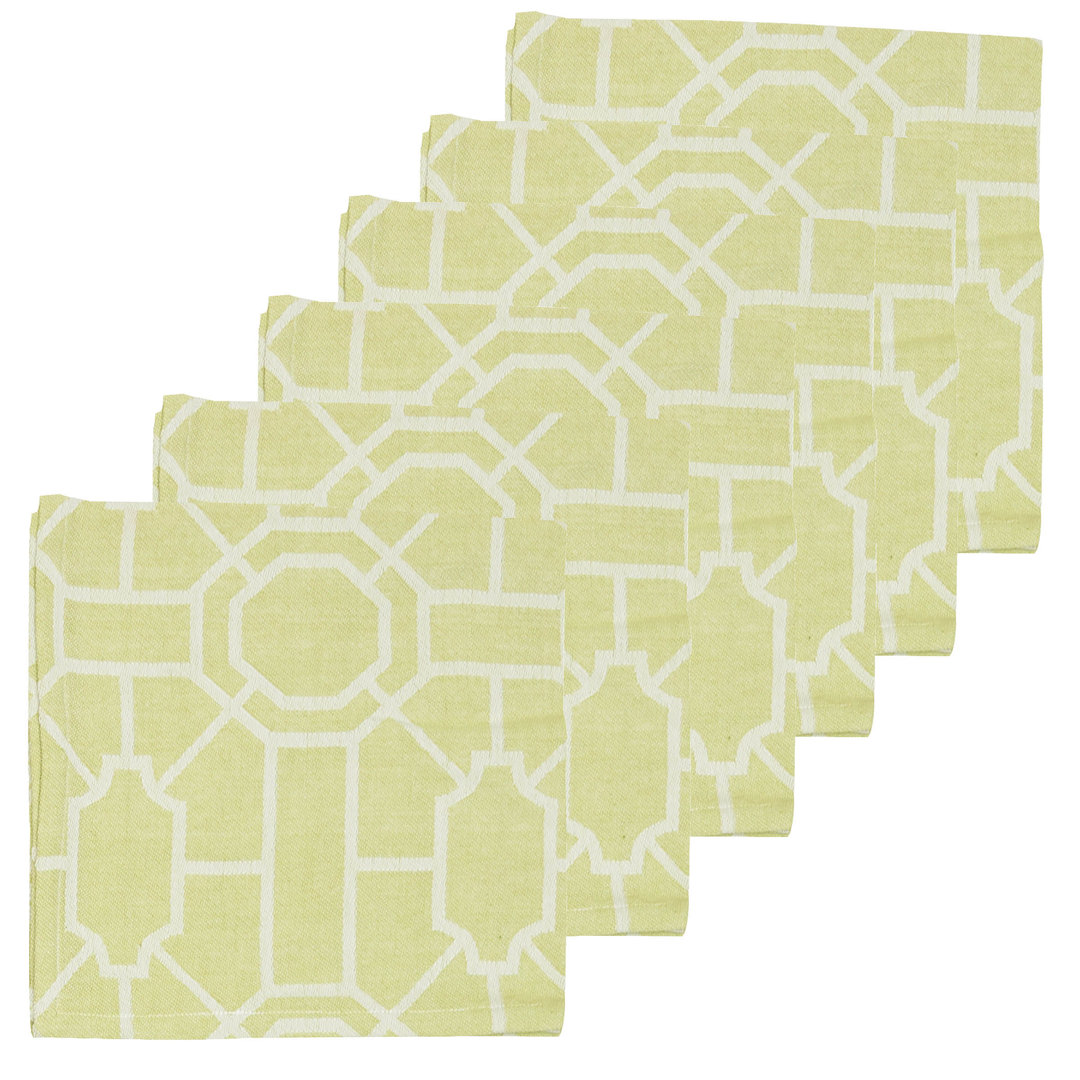 Condra Cotton Geometric Square Napkin (Set of 6) Mercer41