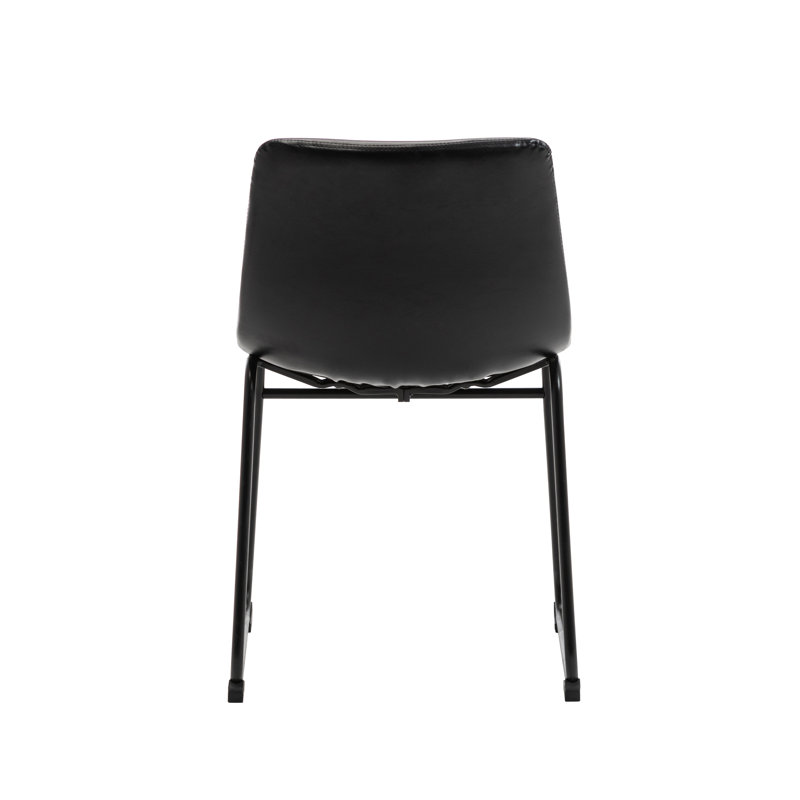 Chaise rembourrée en polyuréthane, Noir