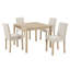 Ensemble de table de salle à manger 5 pièces avec 4 chaises, ensemble de table de salle à manger pour 4 avec chaises, ensemble de table de salle à manger en bois pour la cuisine et la salle à manger