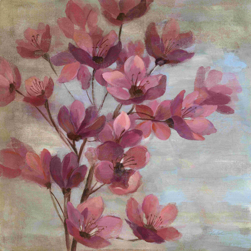 «April Blooms II» par Silvia Vassileva, reproduction sur toile tendue, L 12 po x H 12 po