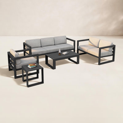 Smith 6 - Person Patio Conversation Set with Cushions