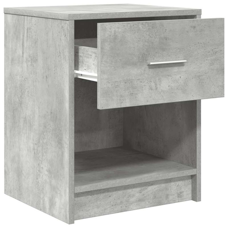 Bedside Cabinet With Drawer 40X34x50 Cm, Concrete Grey, 2