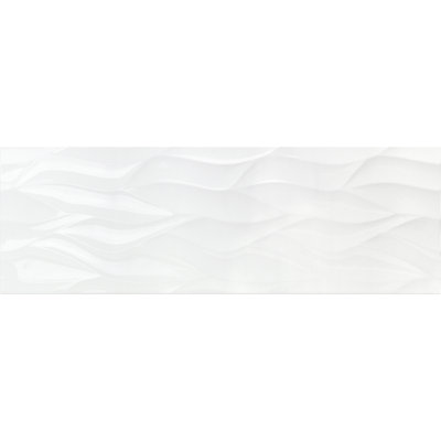 Ripple White Wavy 12" x 36" Ceramic Tile