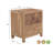 Solid Acacia Wood Tree Trunk 2-Drawer Nightstand