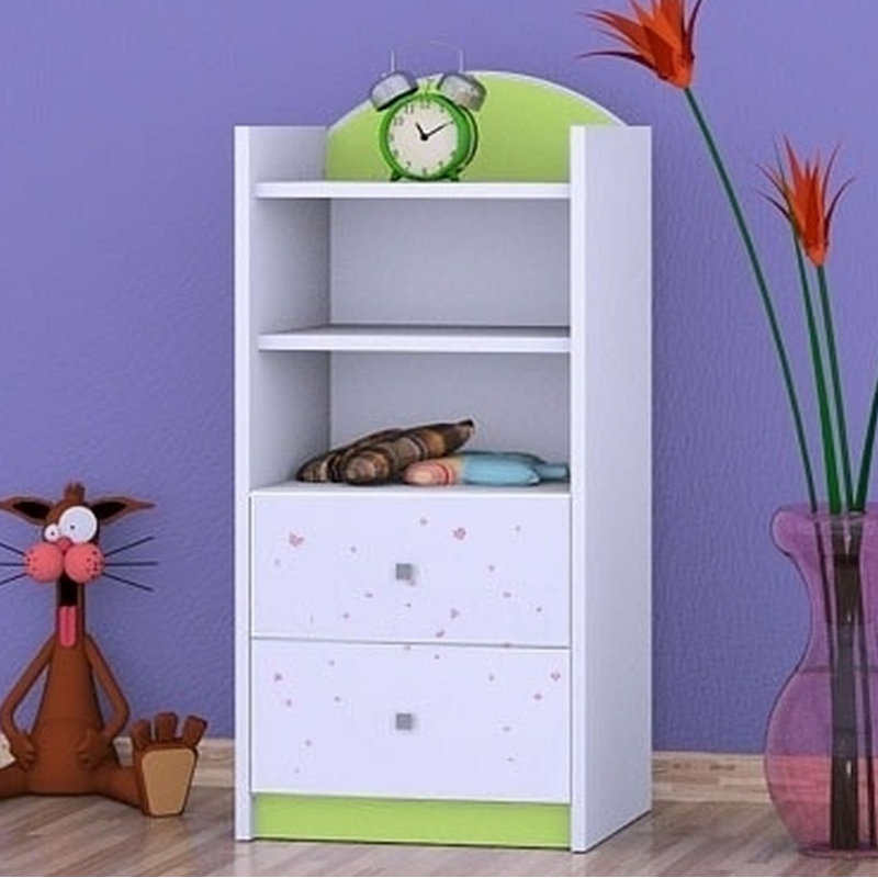 Nadia 96cm H Kids Cube, 92cm H x 45cm W x 34cm D, Green