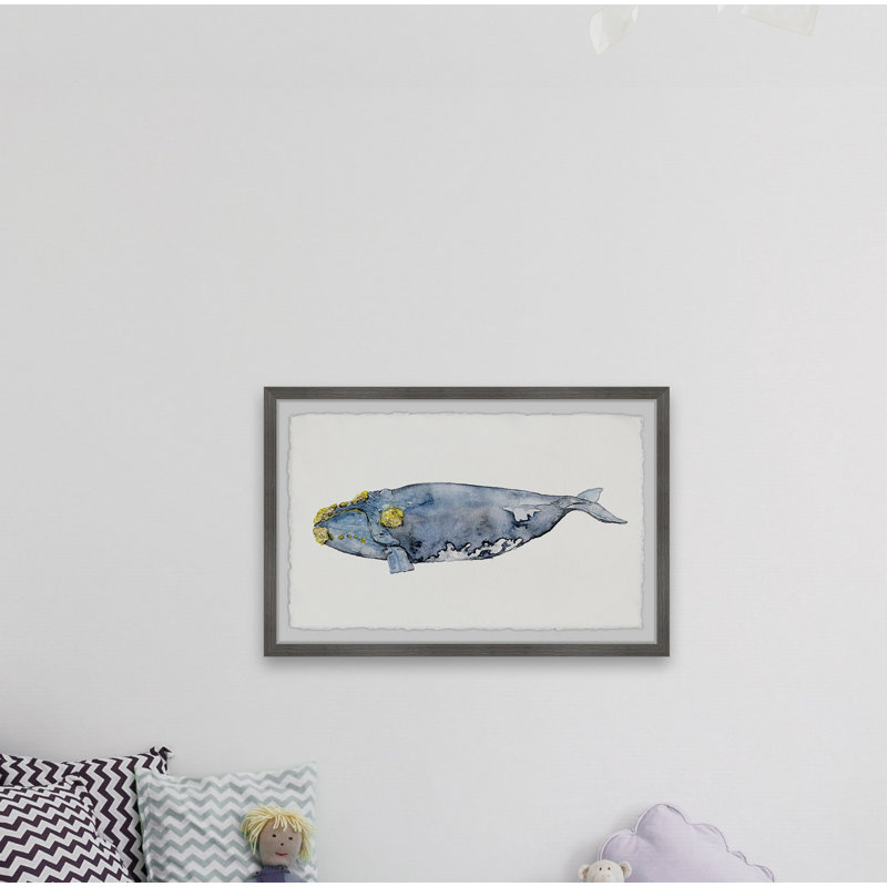«Mossed Whale» par Maryville, reproduction encadrée, H 8 po x l 12 po x P 1,5 po