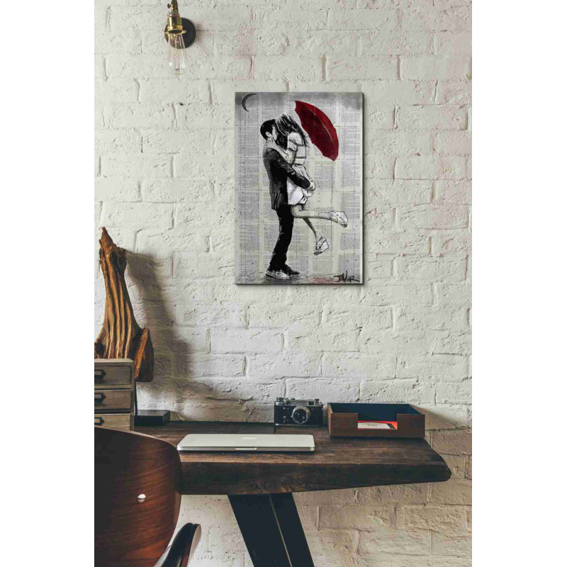 «Forever Romantics» par Loui Jover, reproduction d'art graphique sur toile tendue, H 18 po x l 12 po x P 0,75 po
