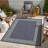 Cesar 5'3" x 7'3" Rectangular Greek Key Border Area Rug
