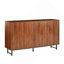 Buffet Mid-Century moderne avec pieds en métal, crédence polyvalente pour le salon, la salle à manger, le vestibule