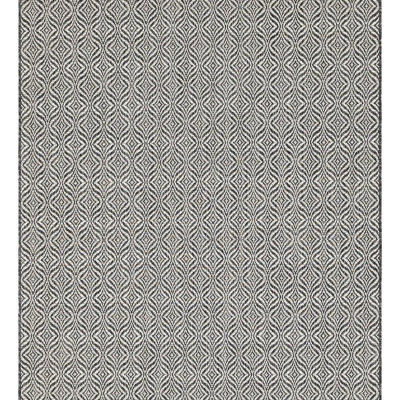 Tapis gris anthracite / ivoire Alishba, Rectangle 6 pi 1 po x 9 pi