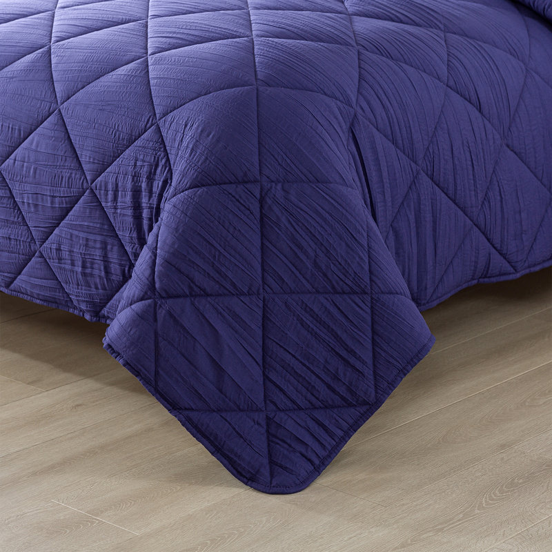 Ensemble d'édredon en microfibre WC01-20211110, Bleu, Grand édredon