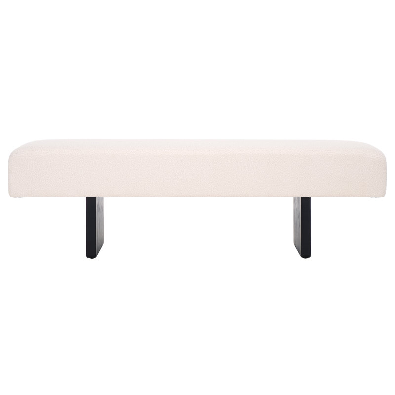 Lavdim Boucle Upholstered Bench, Black