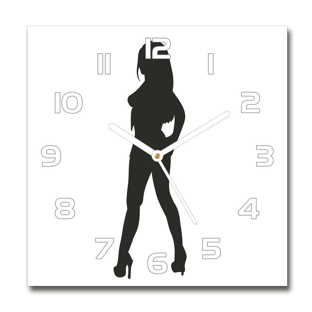 Analoge Wanduhr Silhouette of a Woman 60 cm Geräuschlos