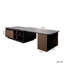 Table basse extensible en bois avec 2 tiroirs de rangement - Table centrale à longueur réglable pour grand salon