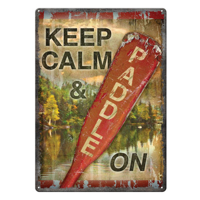 Tin Sign 12in x 17in-Calm Paddle