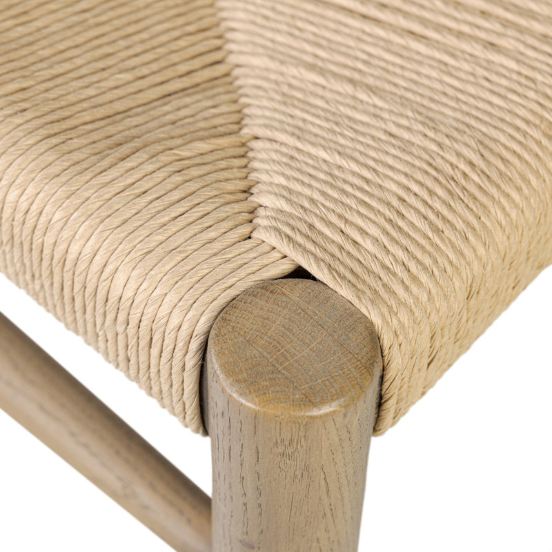 Brielle Upholstered Stool with Solid Wood Frame