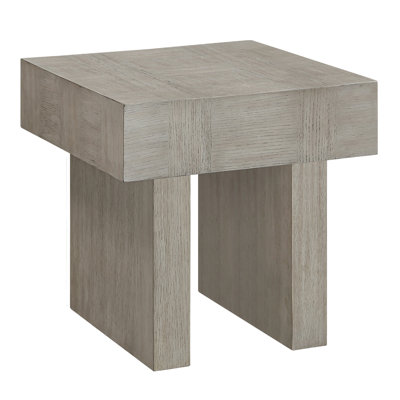 Table de bout Modern Brown Grey - Pièce rectangulaire en bois pour le salon