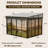 10' X 12' Sunroom Gazebo, Polycarbonate Roof Outdoor Solarium With Sliding Door & Adjustable Window Panels, Enclosed Patio Sunroom With Mesh Screens-126044716-125533926