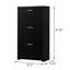 3-drawer Engineered Wood Shoe Cabinet Black