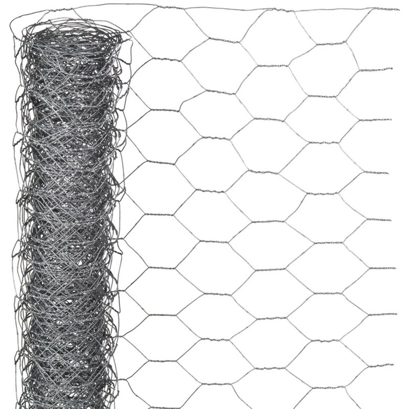Nature Wire mesh Hexagonal 0.5 x 5m 25mm Galvanised Steel