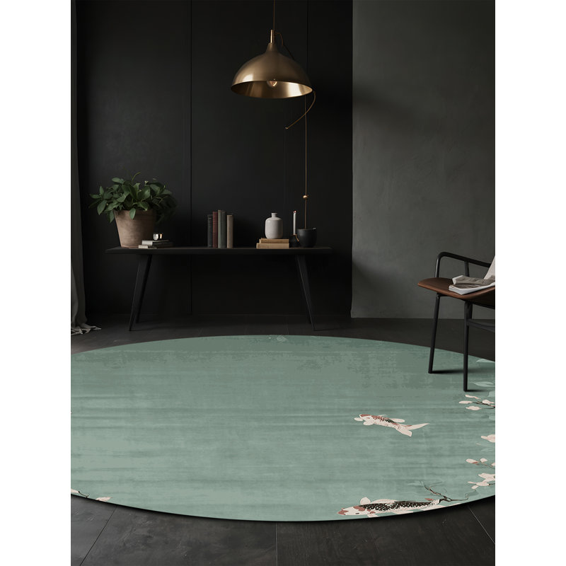 Silky Soft Plush Gray Area Rug, Round 7'