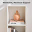 Armoire de rangement étroite à cubes, bibliothèque en bois à 5 cubes, étagère modulaire et empilable pour le salon, la chambre à coucher, le bureau personnel, le meuble télé ou le présentoir, blanc-123039168