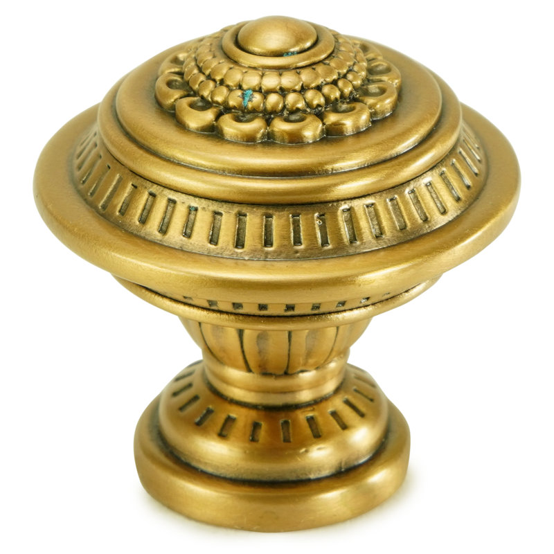 JAMESTOWN KNOB FLORENTINE FINISH, Gold, 1 3/8"