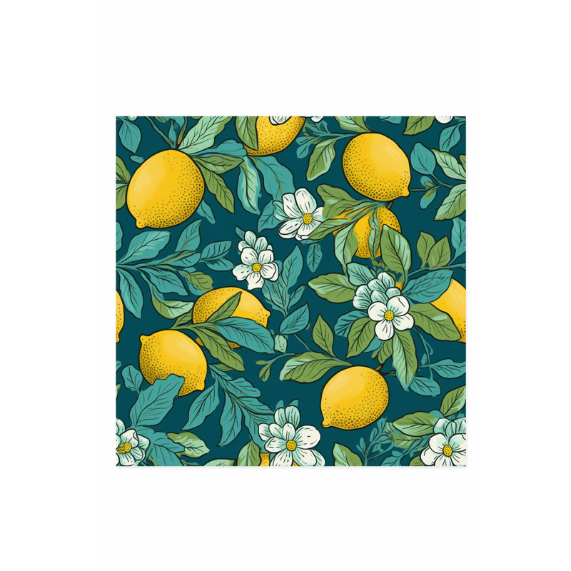 «Food and Kitchen Lemon Dreams III», reproduction d'art moderne sans cadre, H 20 po x l 20 po