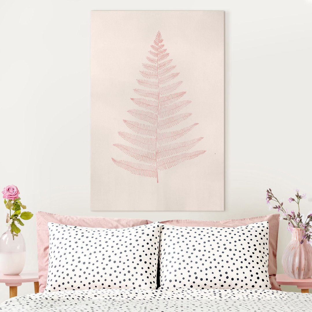 Leinwandbild Soft Pink Fern von Boris Draschoff