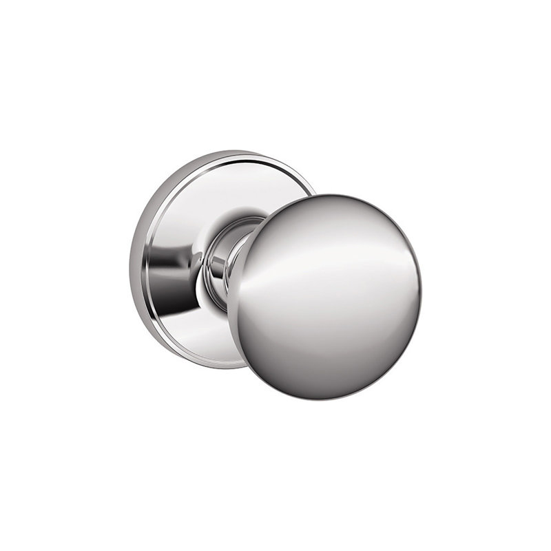 Stratus Knob Hall and Closet Lock, Bright Chrome