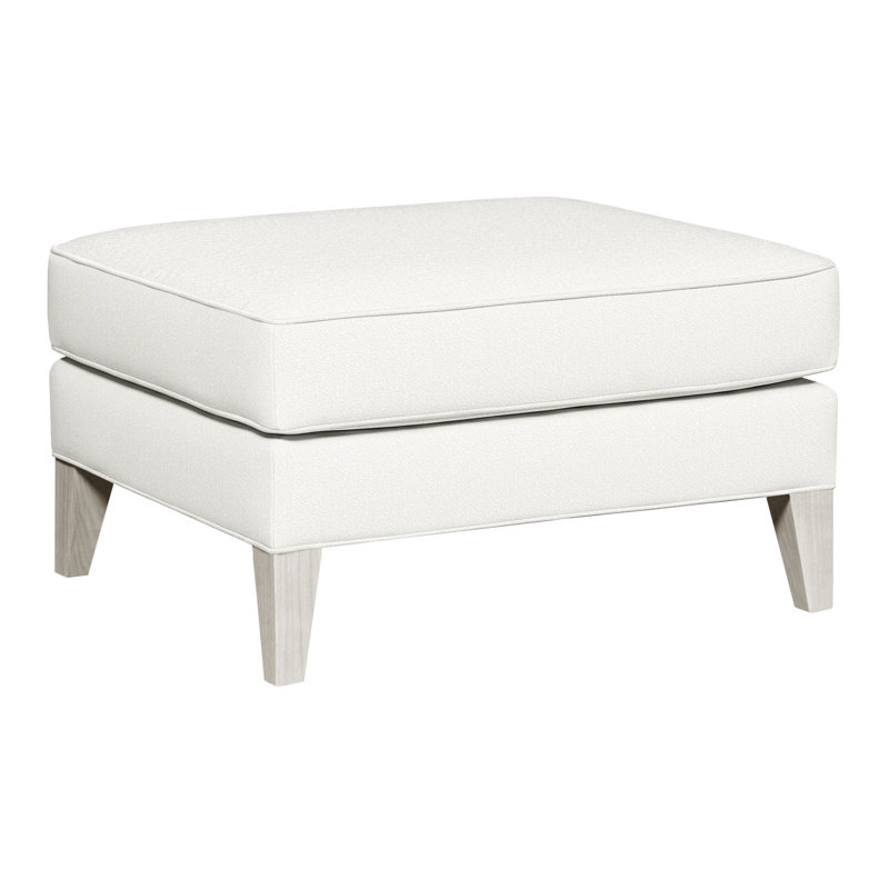 Burlingame Upholstered Ottoman, Kempsey Sheepskin, Casa Blanca