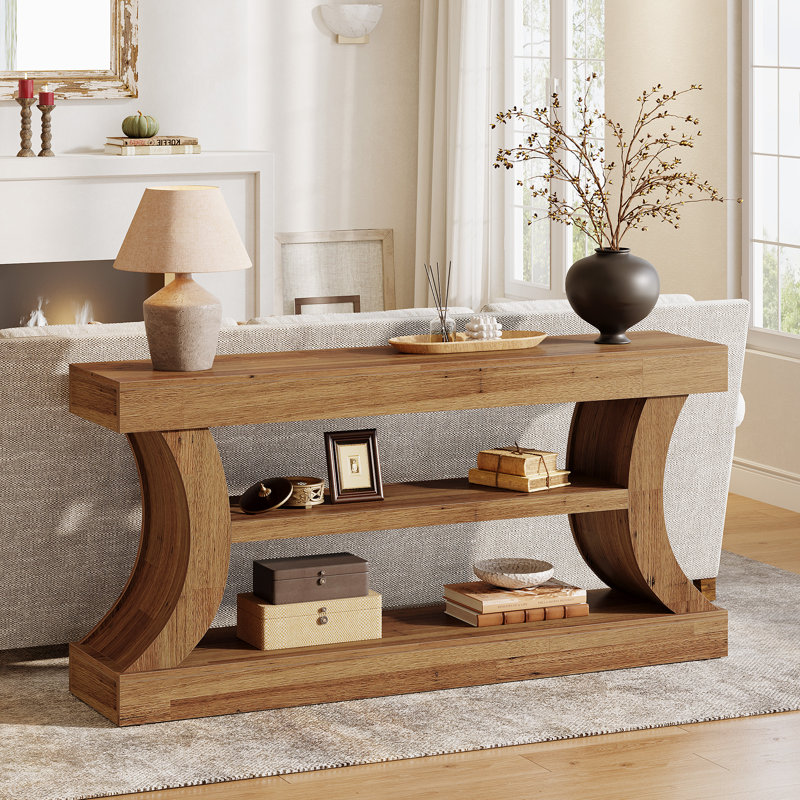 Console 63 po de long pour entrée, Brun rustique, 63"