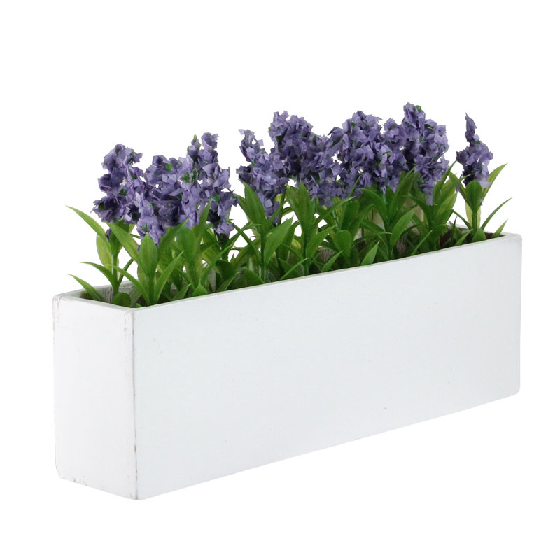 9,25 po plante à fleurs artificielle en pot lavande