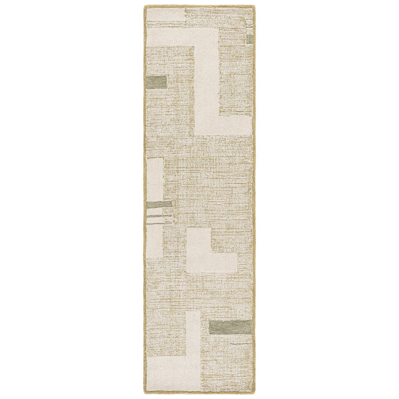 Harvest Hand Tufted Wool; Cotton Geometric Indoor Rug, 2'-3" x 8'-0" Runner