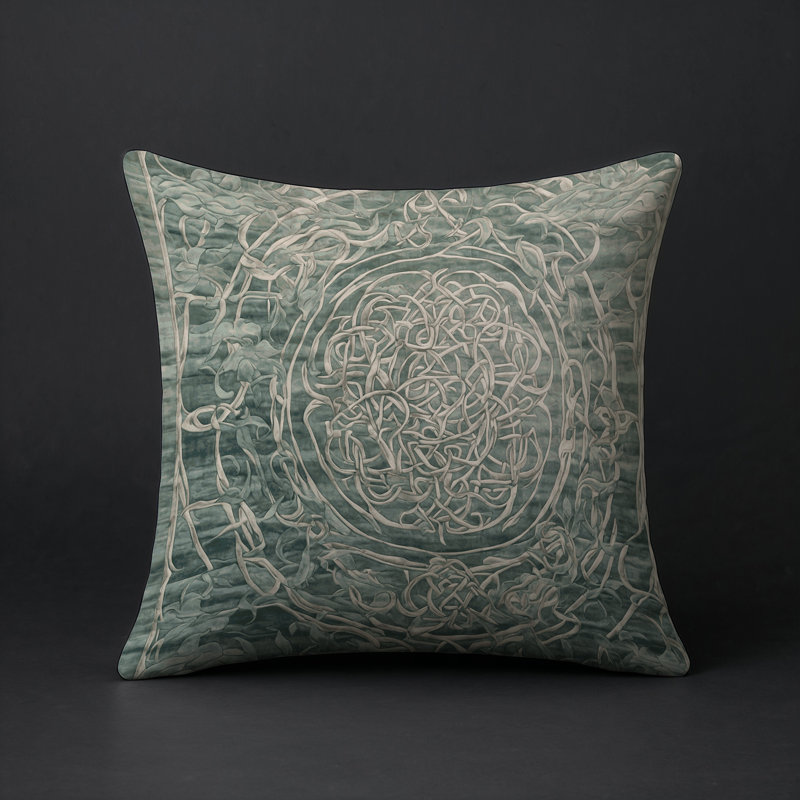 Coussin décoratif intérieur / extérieur gris Modern Modern, Gris oriental 10, Carré 20 po