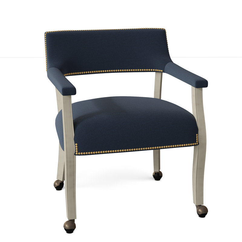 Thayer Armchair, Black Nickel, Indigo (8789 90), Tobacco
