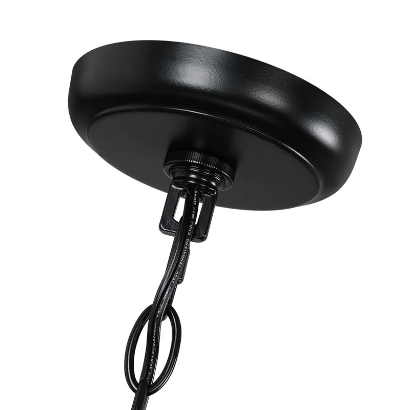 Lanterne suspendue d'extérieur H 20 po Gaudencia, Noir mat
