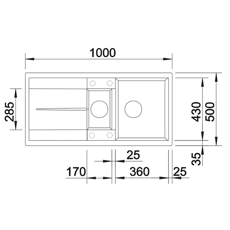 Metra 1.5 Bowl Inset Kitchen Sink, Coffee