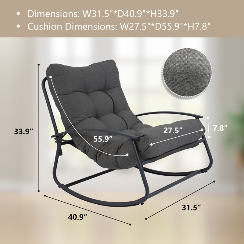 Bravlio Steel Outdoor Chair, Dark Gray