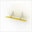 Tablette murale | Bois jaune moutarde moderne | Gain de place mural