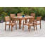 Borum 6 - Person Wood Patio Dining Set with Extendable Rectangular Table
